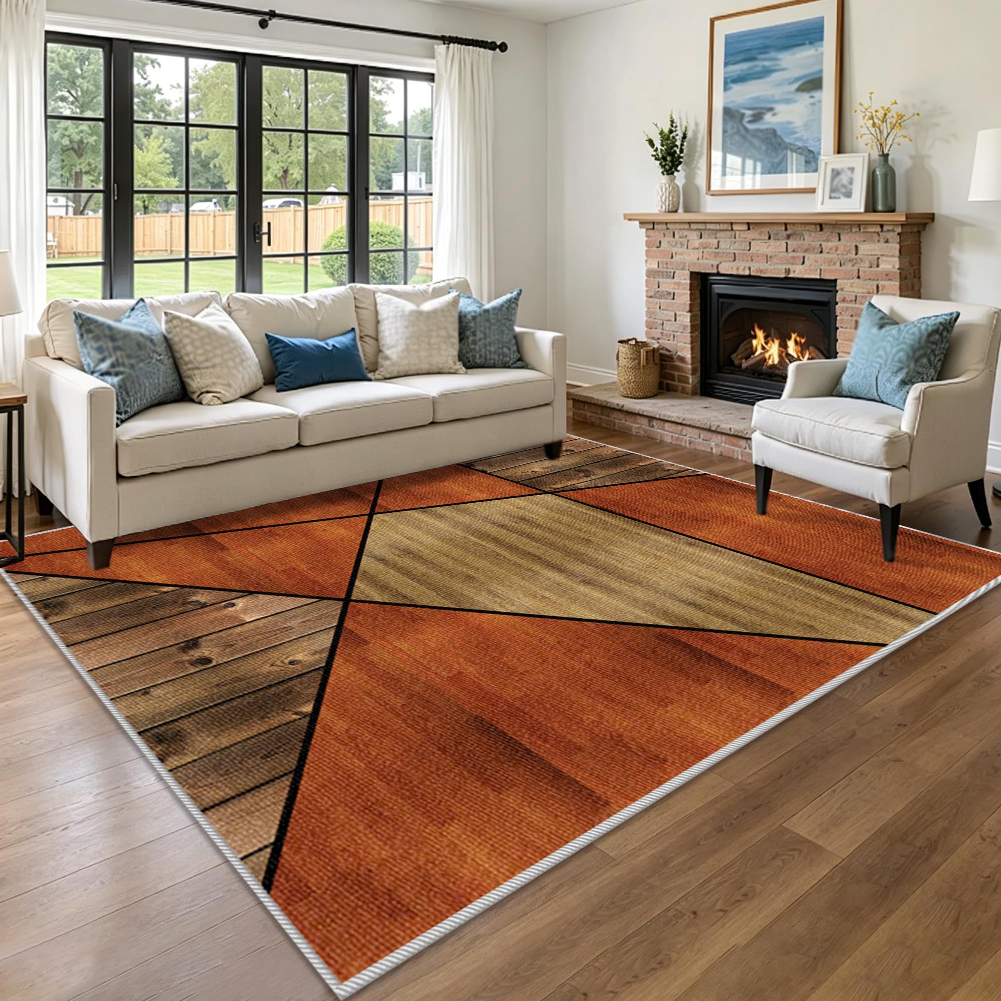 Tapis de salon lavable antidérapant 200x300 pour un entretien facile