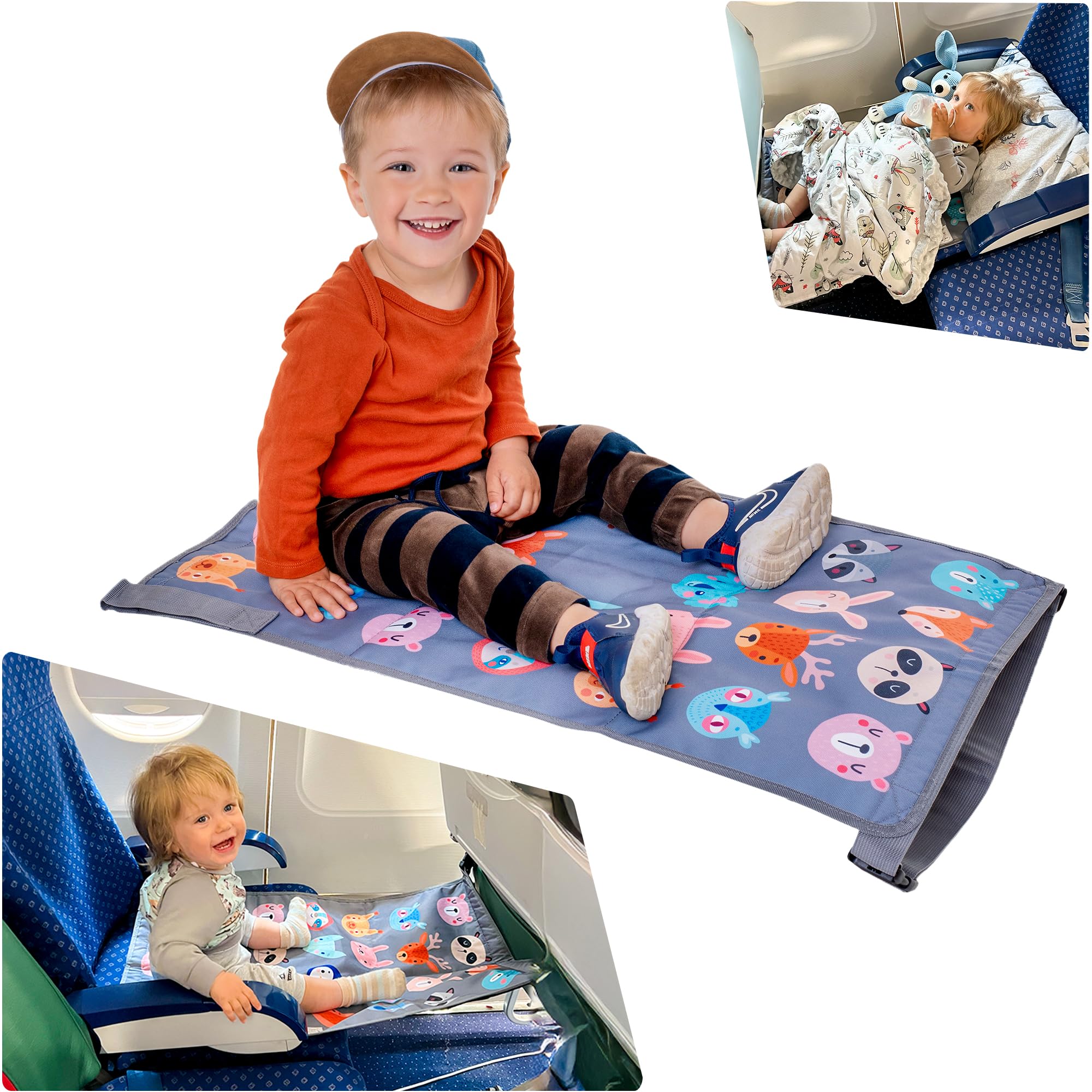 Airplane Seat Extender for Kids - Footrest & Plane Bed - Traveling with Kids Made Easier - Up to 5 Years