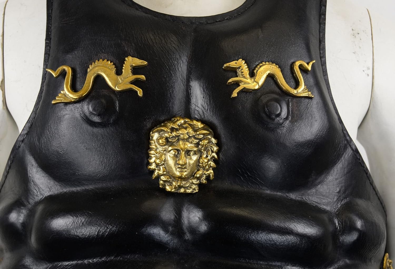 Leather Cuirass Royal Greek Muscle Armour with Studded Tassets Belt