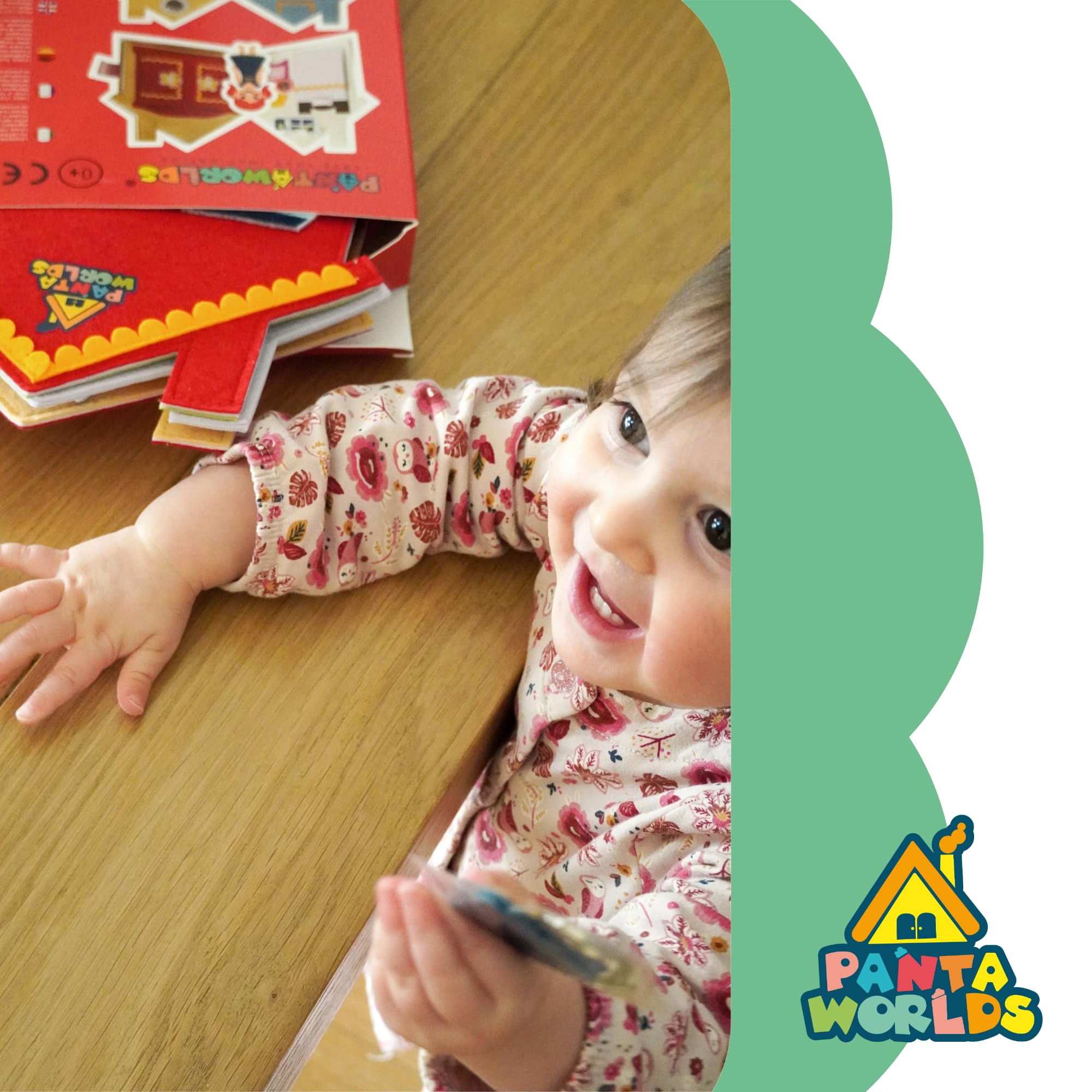 Pantaworlds | Libro Montessori Interattivo per Bambini 0-1-2-3-4-5 Anni My Farm Day, Quiet Book in Feltro, Libro Sensoriale, Gioco Educativo | Idea Regalo Bambini | Certificato CE | Fattoria