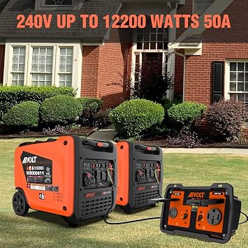 AIVOLT 240V 50-Amp Parallel Kit for Enclosed Frame Inverter Generators, ANSI/PGMA G300-2018 Standard Parallel Link with L5-30R and 14-50R Outlet