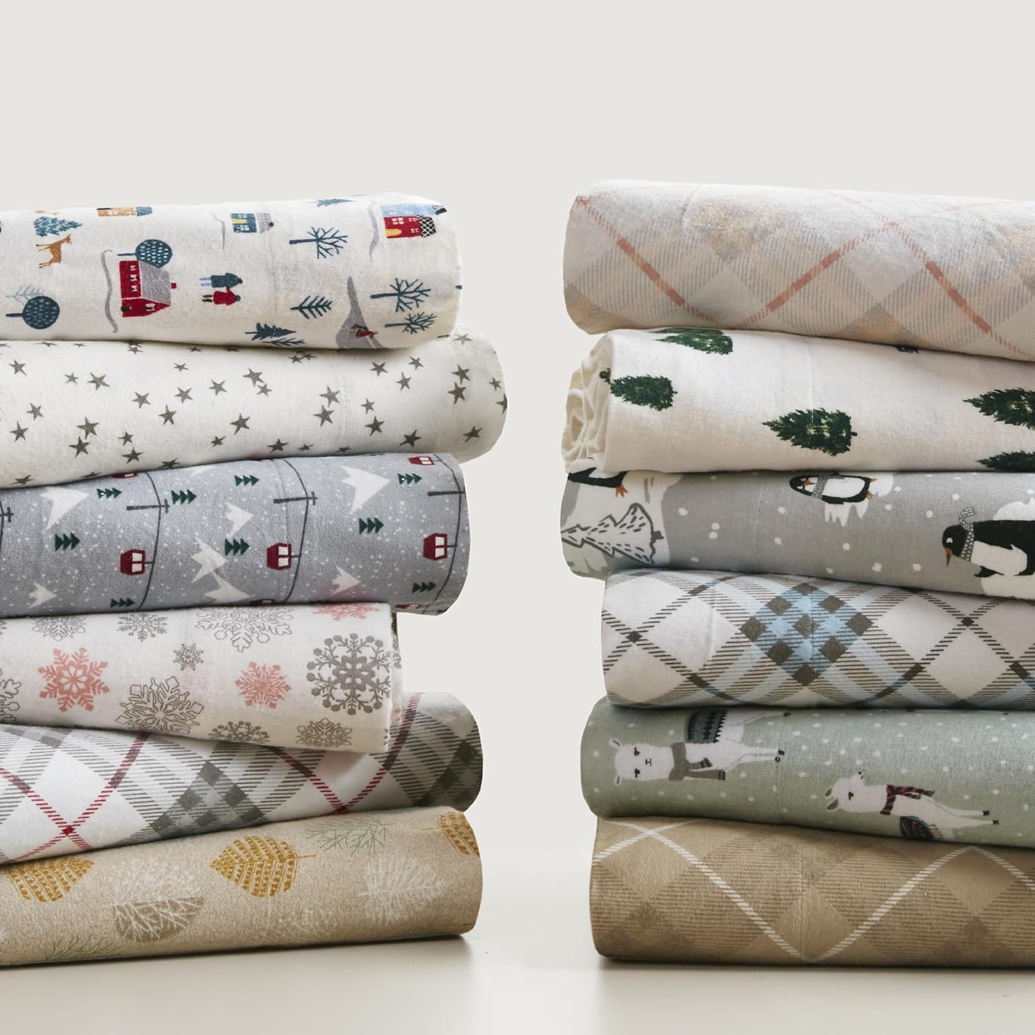 Codi 100% Cotton Flannel Sheets Queen Size, Soft Printed Bed Sheet Set for Deep Sleep, Warm Winter Bedding with Deep Pocket for Christmas Holiday and Home Decor, Red Plaid, 4 Pieces - Image 7