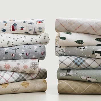 Codi Flannel Sheets Full Size- 4 Pieces Ultra Soft Warm Sheet Set, Cozy 100% Cotton Bedsheets, Novelty Printed Bedding Sets, 12 Inch Deep Pocket, Blue Forest