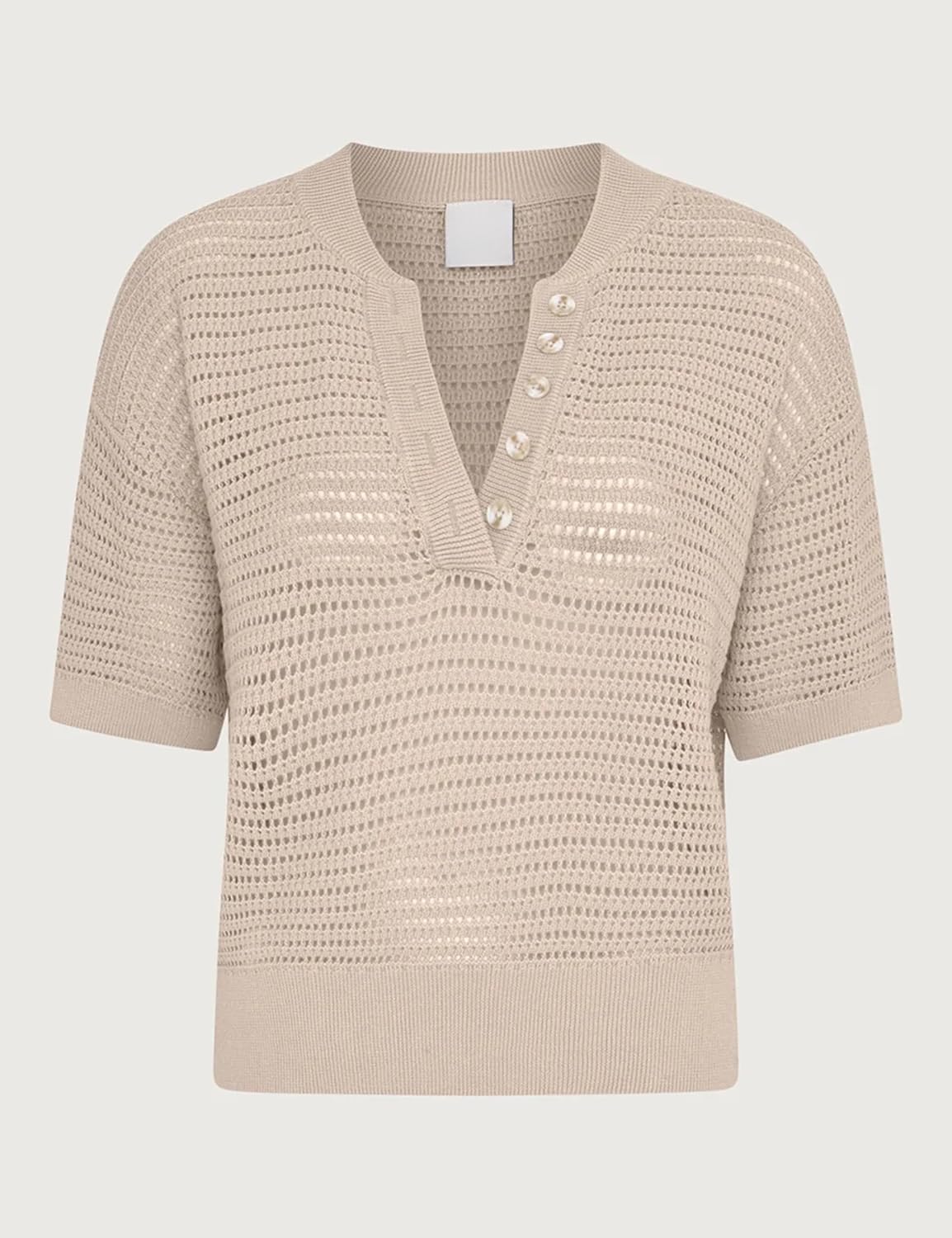 Dqbeng Crochet Tops for Women V Neck Short Sleeve Open Knit Sweater Lightweight Summer Pullover Beach Cover Up