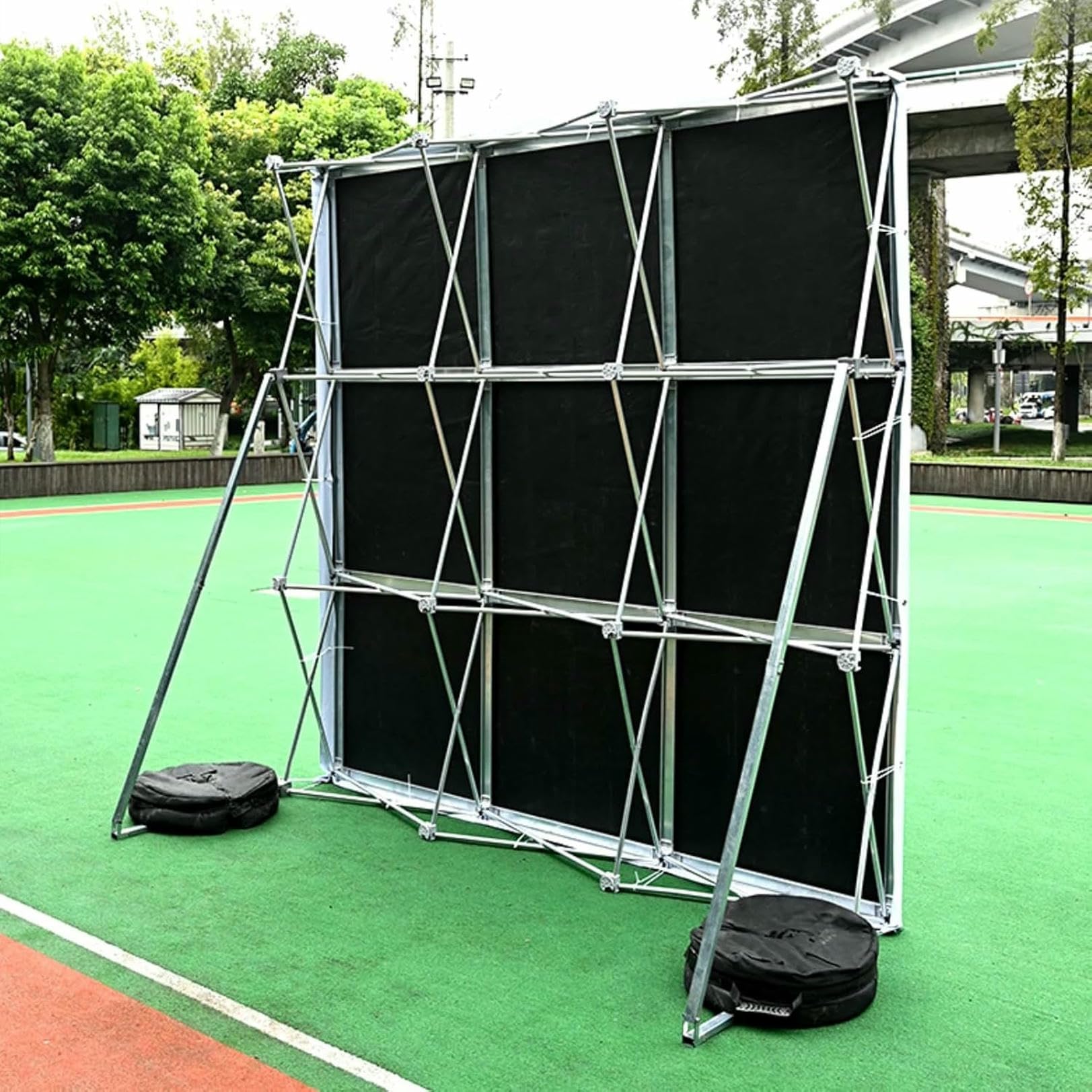 Présentoir en tissu tendu pliable pour stand de salon professionnel et événement