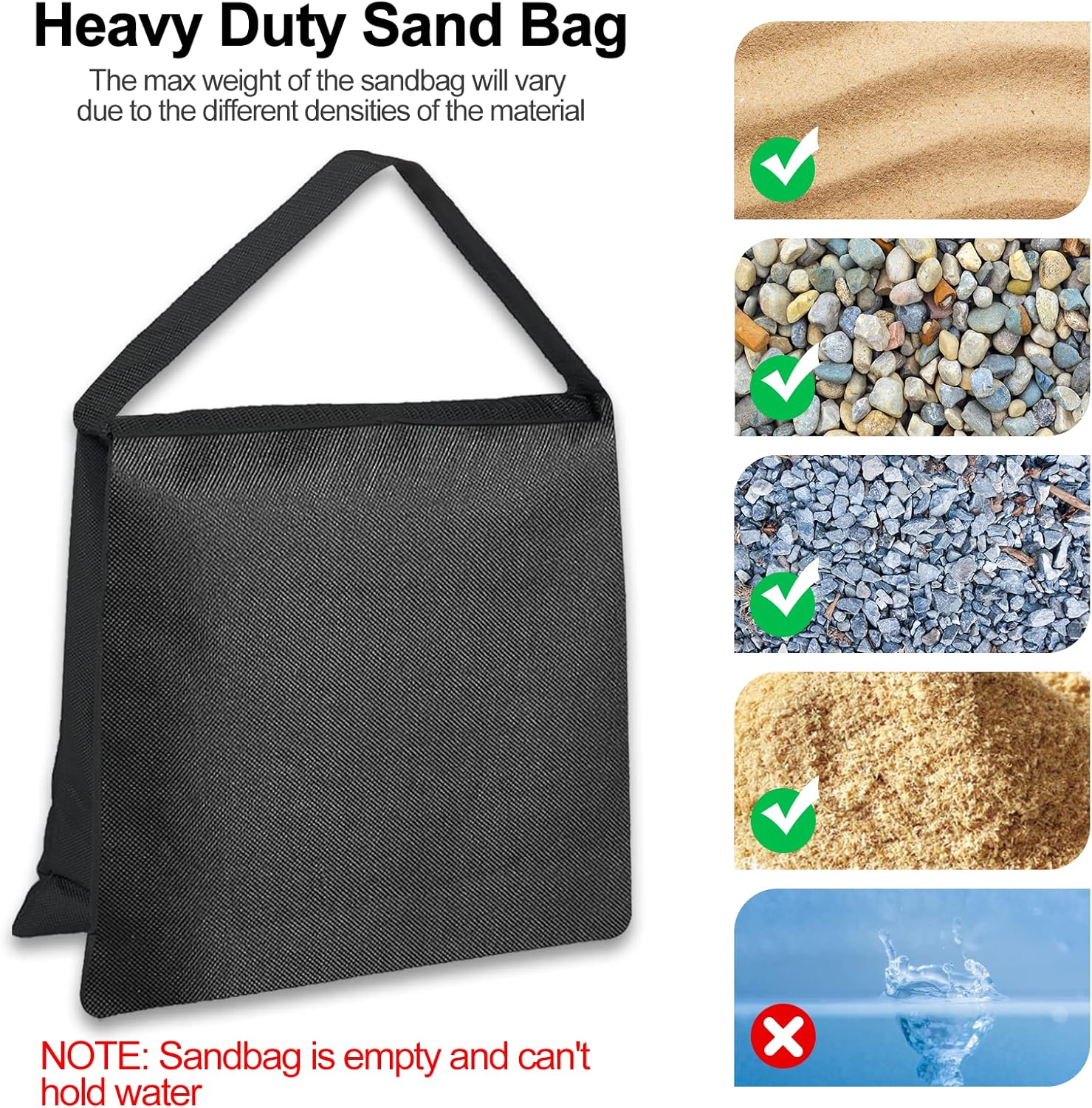 EMART Light Stand 8.5ft Spring Cushioned with 4 Pack Heavy Duty Sandbag