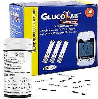 K-life Glucolab blood Glucose Sugar Testing 50 Strips