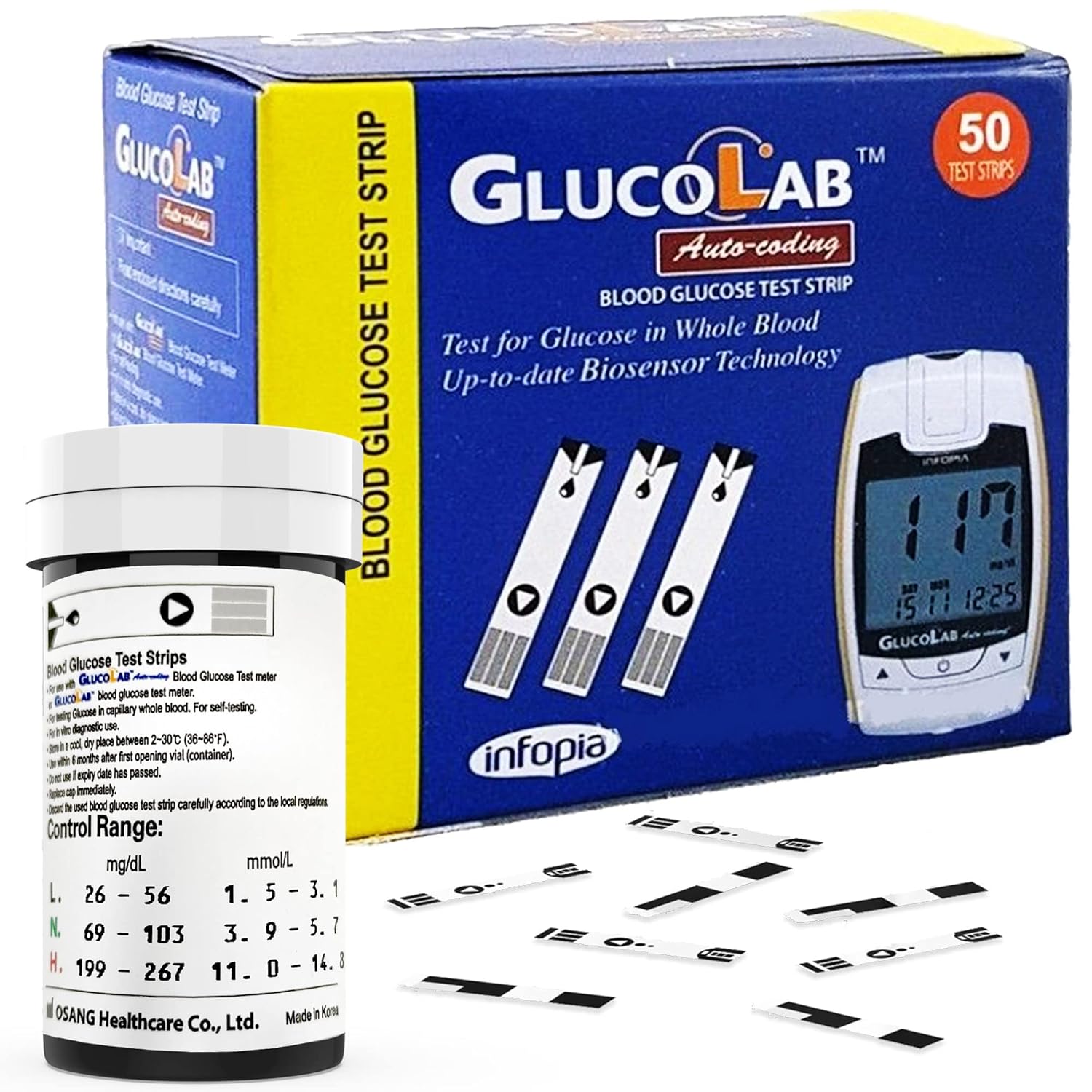 Klife Glucolab blood Glucose Sugar Testing 50 Strips Amazon.in