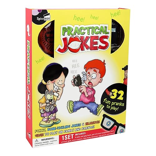 SpiceBox Prank Toys Kit for Kids with Practical Joke Book,