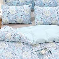 Vista 2 de WINLIFE Juego de 2 fundas de almohada de algodón 100% de tamaño estándar, 20 por 26 pulgadas, fundas de almohada estándar de cierre envolvente suave