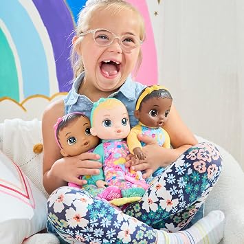 Baby Alive Soft 'n Cute Doll, Brown Hair, 11-Inch First Baby Doll Toy, Washable Soft Doll, Toddlers Kids 18 Months and Up, Teether Accessory