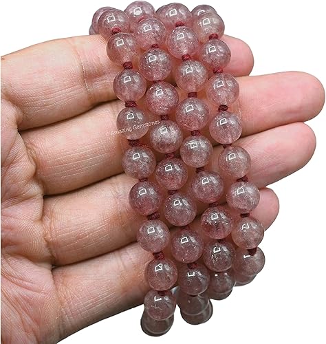 Miniatura 7 de Amazing Gemstone Japa Mala - Collar de 108 cuentas de oración y pulsera de muñeca Mala para meditación