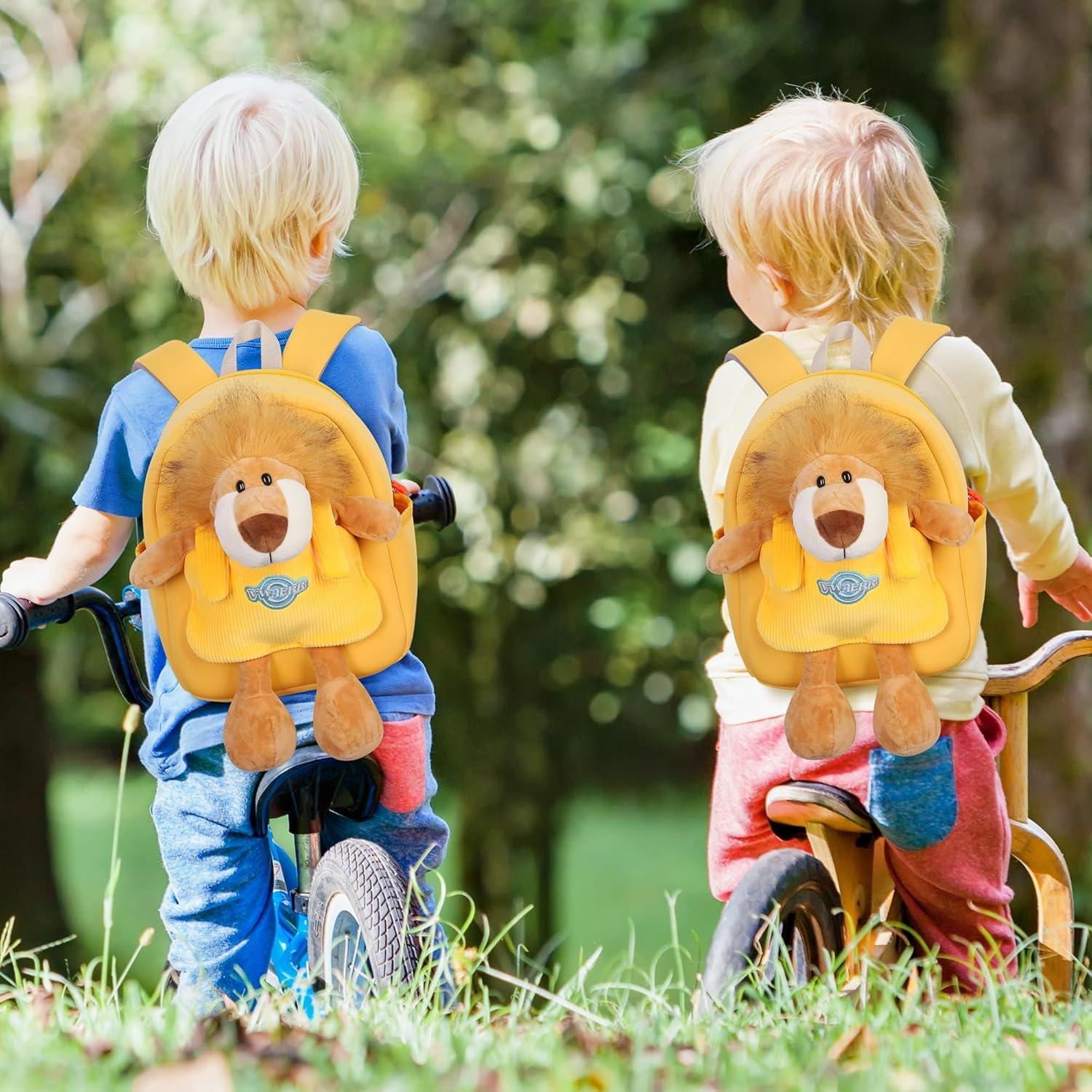Toddler Lion Backpack Boy Birthday Gift with Detachable Lion Doll & Leash Preschool Backpack with Stuffed Animals for School Travel, Age 2-6 - Image 7