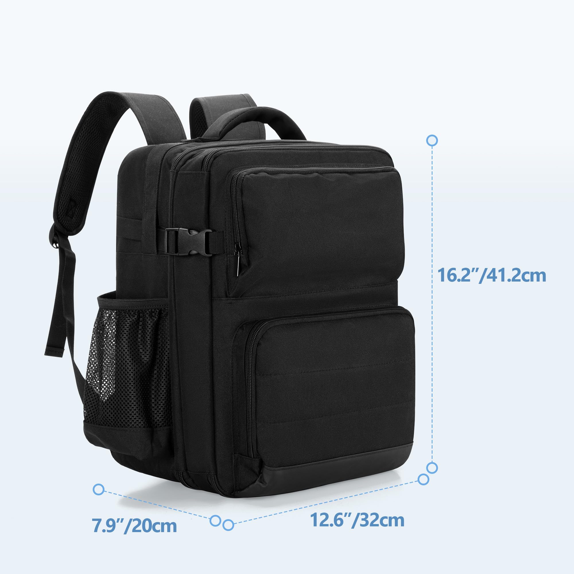 Luxja Beamer Tasche Rucksack, Schwarz