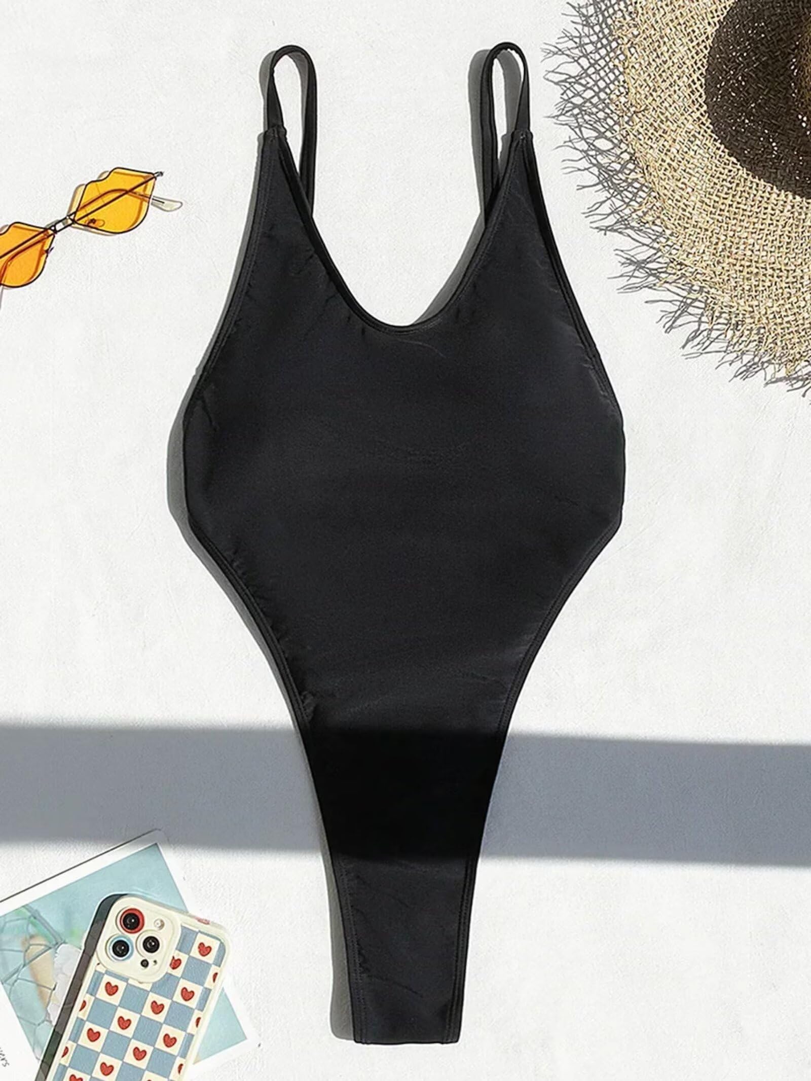 Sexy rückenfreier Monokini-Badeanzug für Damen, hoher Beinausschnitt, Einteiler, Mikro-Tanga, Badeanzug, G-String