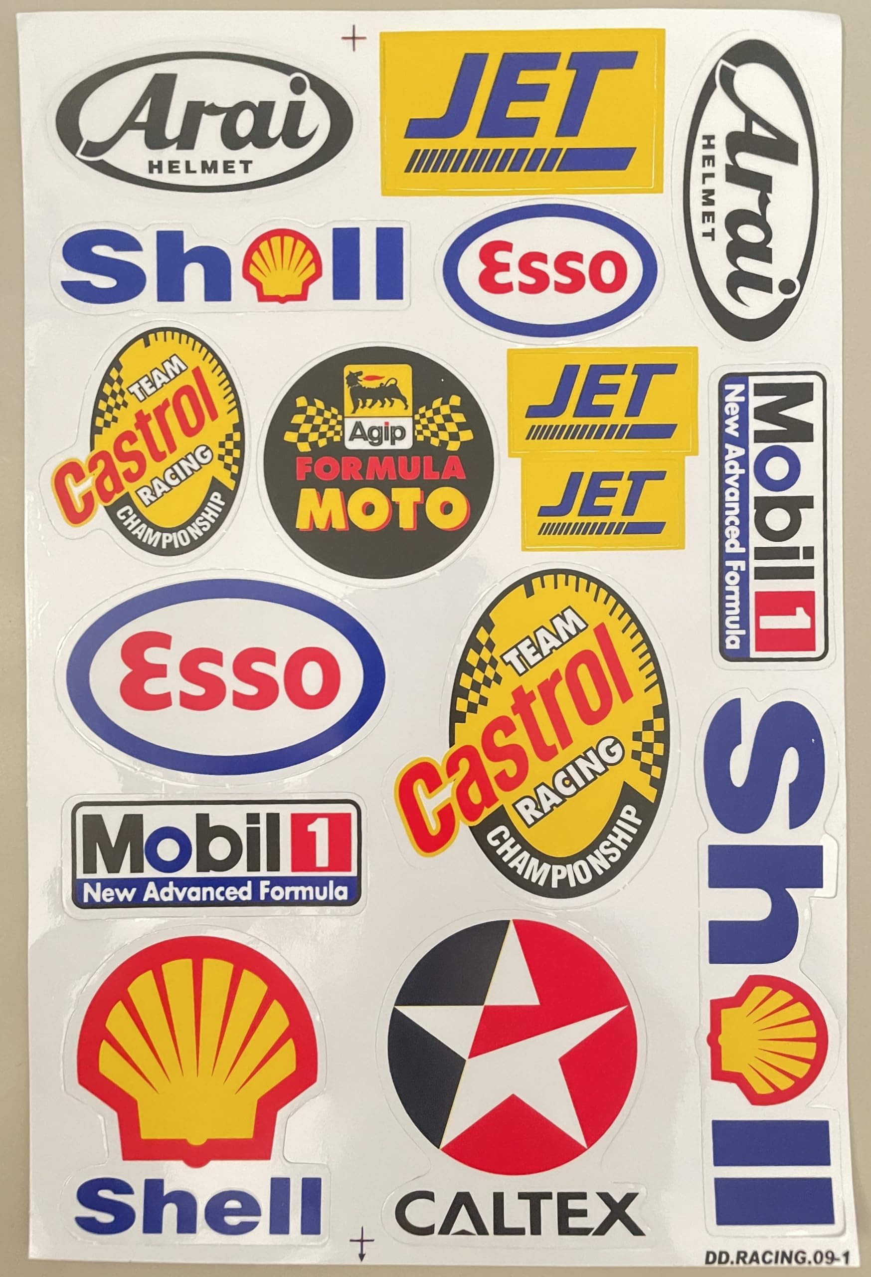 Sponsors Decal Sticker Tuning Racing Sheet Size: 27 x 18 cm for Car or Motorbike
