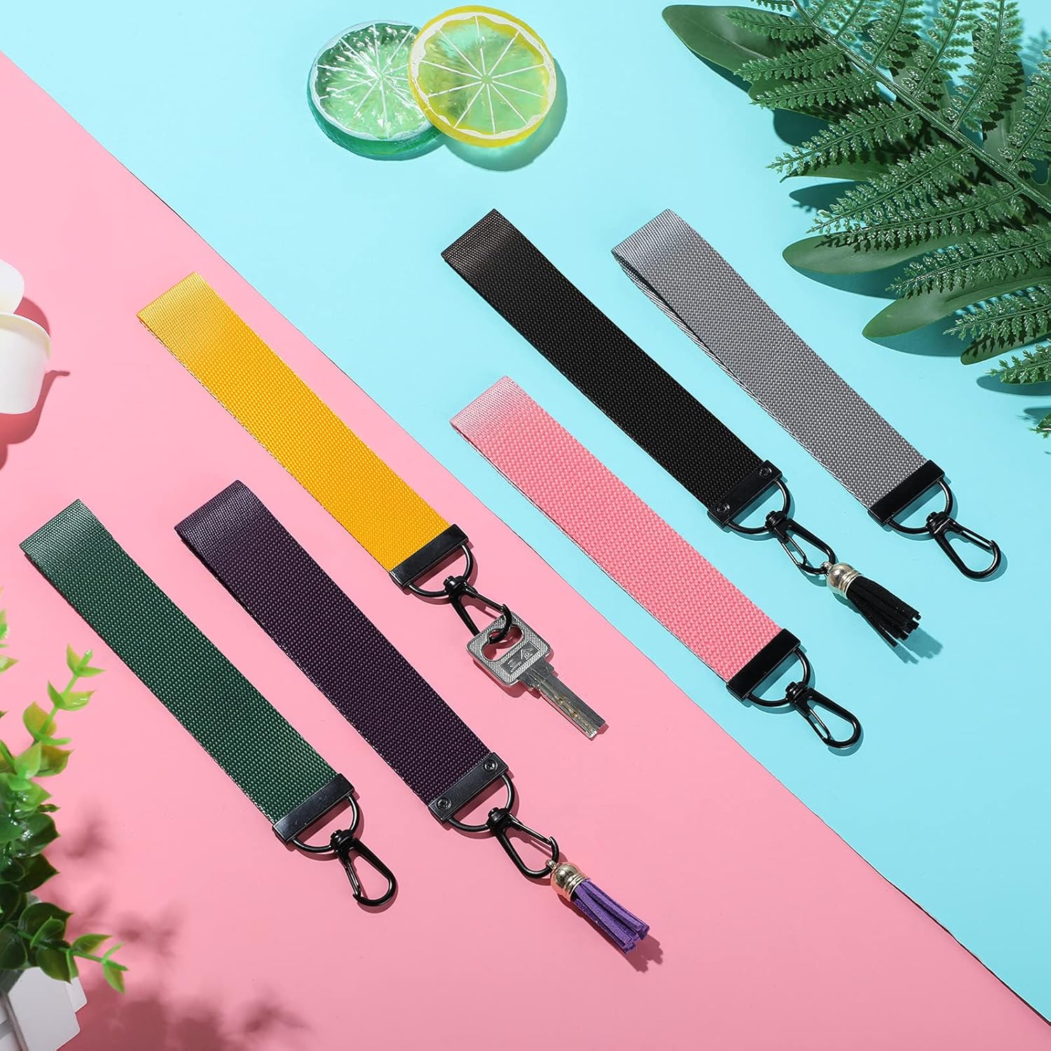 Shappy 36 Pcs Wrist Keychain for Keys Wrist Strap Keychain Bulk Key Chain Holder with Key Rings for Women Men Nylon Hand Wristlet Lanyard for Car Keys Wallet Bag holder, 12 Colors - Image 7