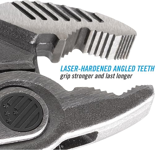 Miniatura 3 de Channellock Alicates V-JAW SPEEDGRIP de 442 x 12 pulgadas, acero forjado de alto carbono, ajuste de botón, fabricado en los Estados Unidos