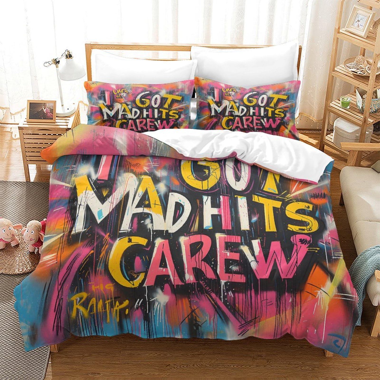 Parure de lit enfant pour relooker une chambre d'ado style graffiti