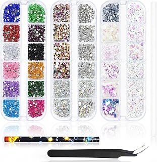 Publicité sponsorisée - Wosyoodo 5800+ Strass pour Ongles Set, Paillettes Multicolores, Strass AB Effet, Cristal pour Nail...