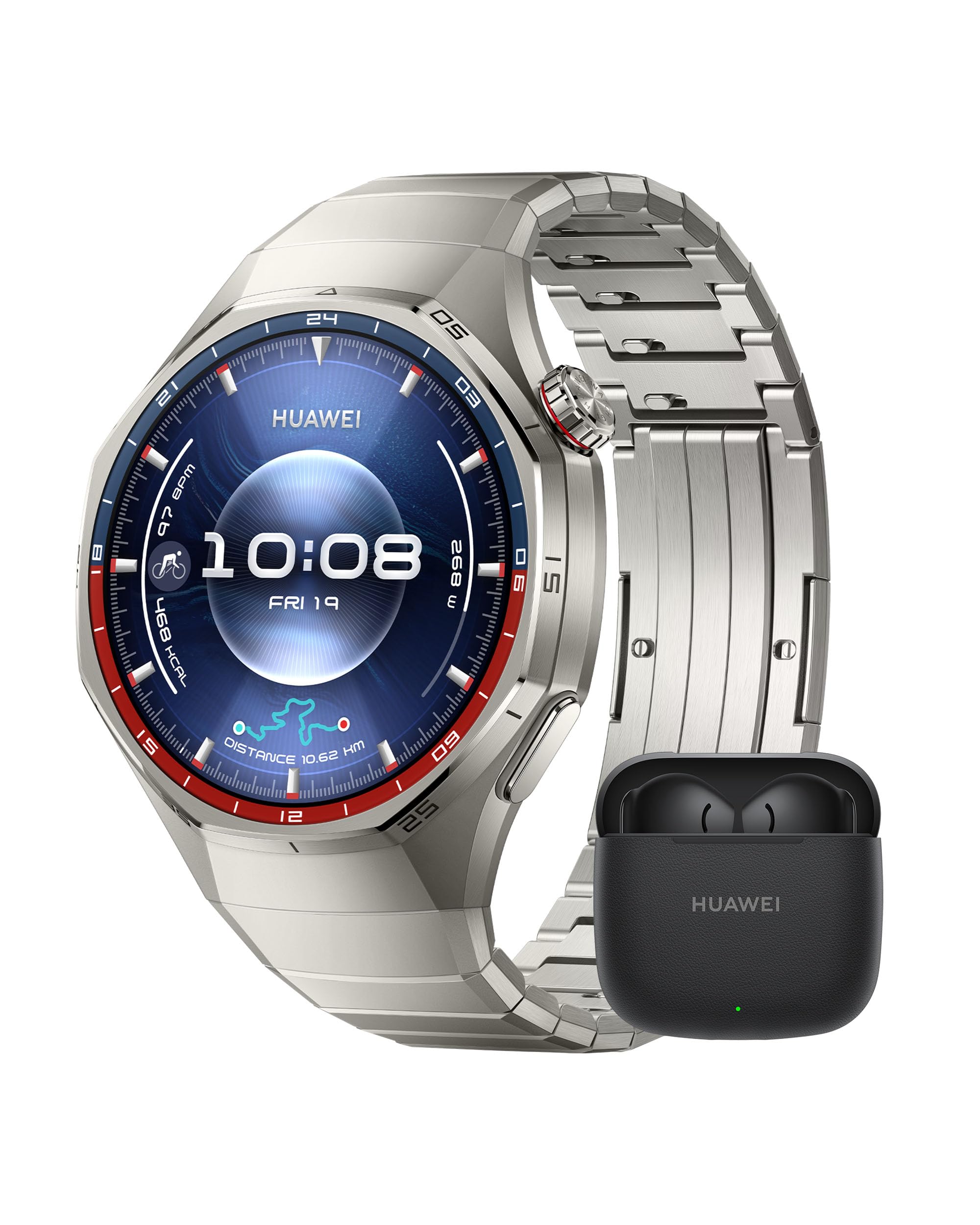 HUAWEI WATCH GT 6 Pro Titanio + FreeBuds SE 3 Nero, Smartwatch, Display AMOLED da 1,47 pollici, Fino a 21 giorni, Ciclismo di Livello Pro, Oltre 100 Modalità Sportive, iOS e Android, Analisi ECG, NFC
