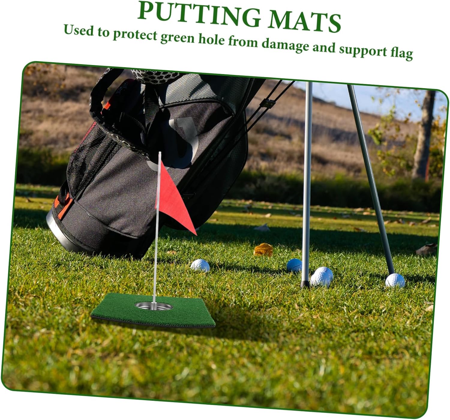 POPETPOP Indoor Golf Practice Mat Training Aid Golf Putting Cup Hole Cups Regulation Easy to Use