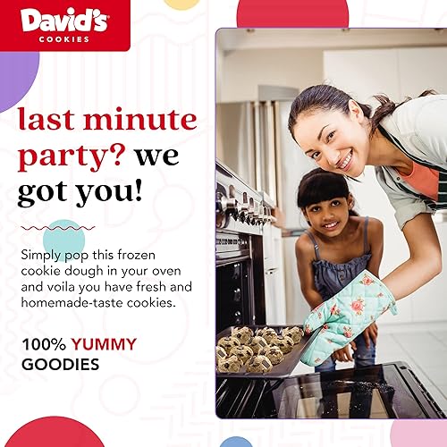 Miniatura 5 de David's Cookies - Masa congelada de galletas con trozos de chocolate y avena con pasas, premoldeada, 96 unidades