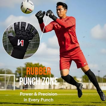 ONEKEEPER ACE Goalkeeper Gloves, No Finger Protection 3.5mm Pro Latex, Tight/Balanced Fit, Soccer Goalie Kids/Adult