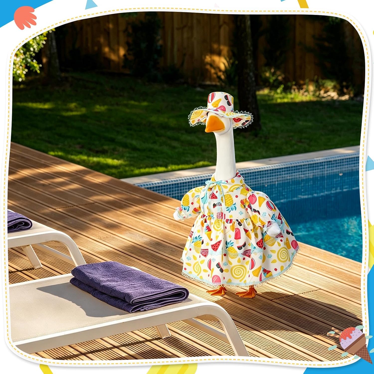 FuWeave Season Porch Goose Outfit for Lawn Fall Halloween Decor image 4