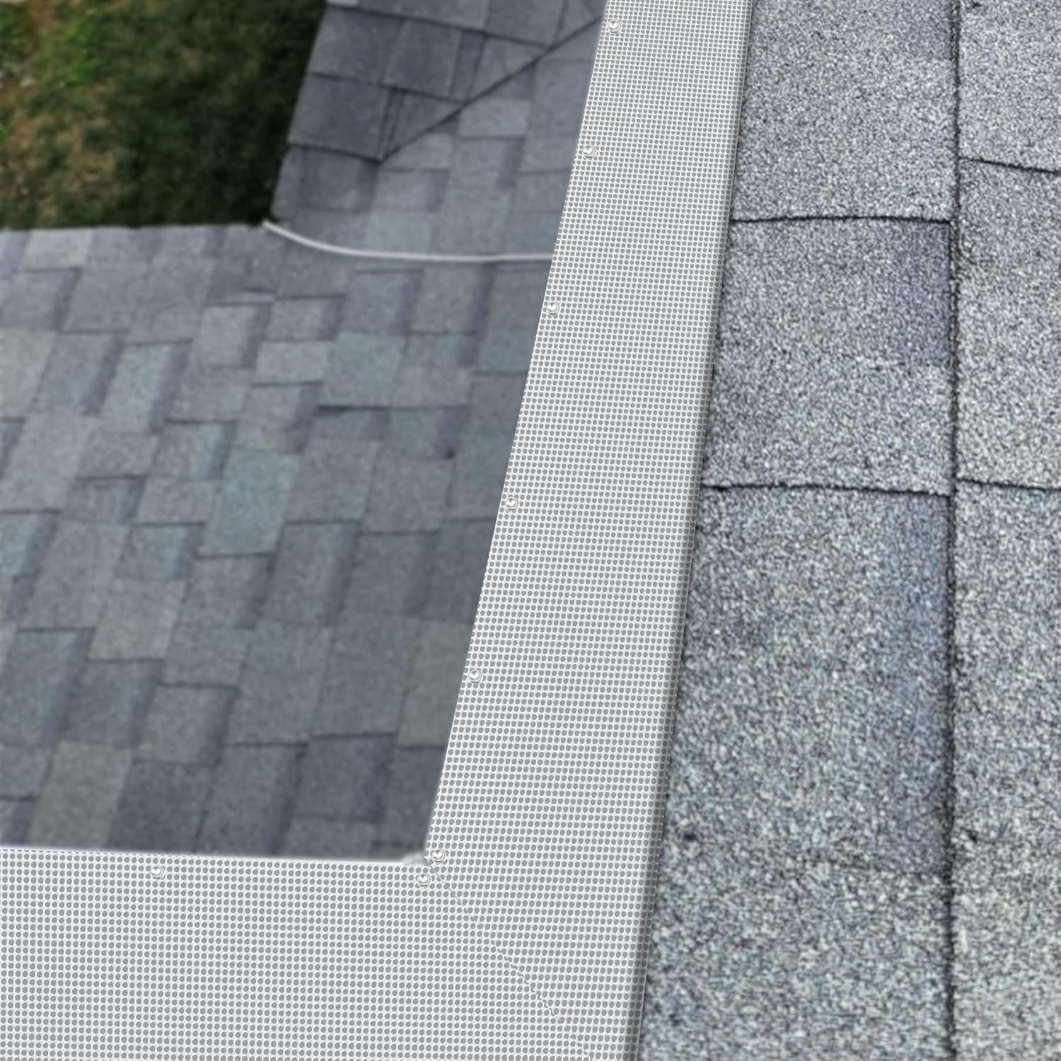 35 Pack Stainless Steel Micro Mesh Gutter Guard for 4", 5", 6" Gutter System, Universal Leaf Filter Prevent Roof Clogged Downspouts, Easy DIY Installation, 48 Ft, White