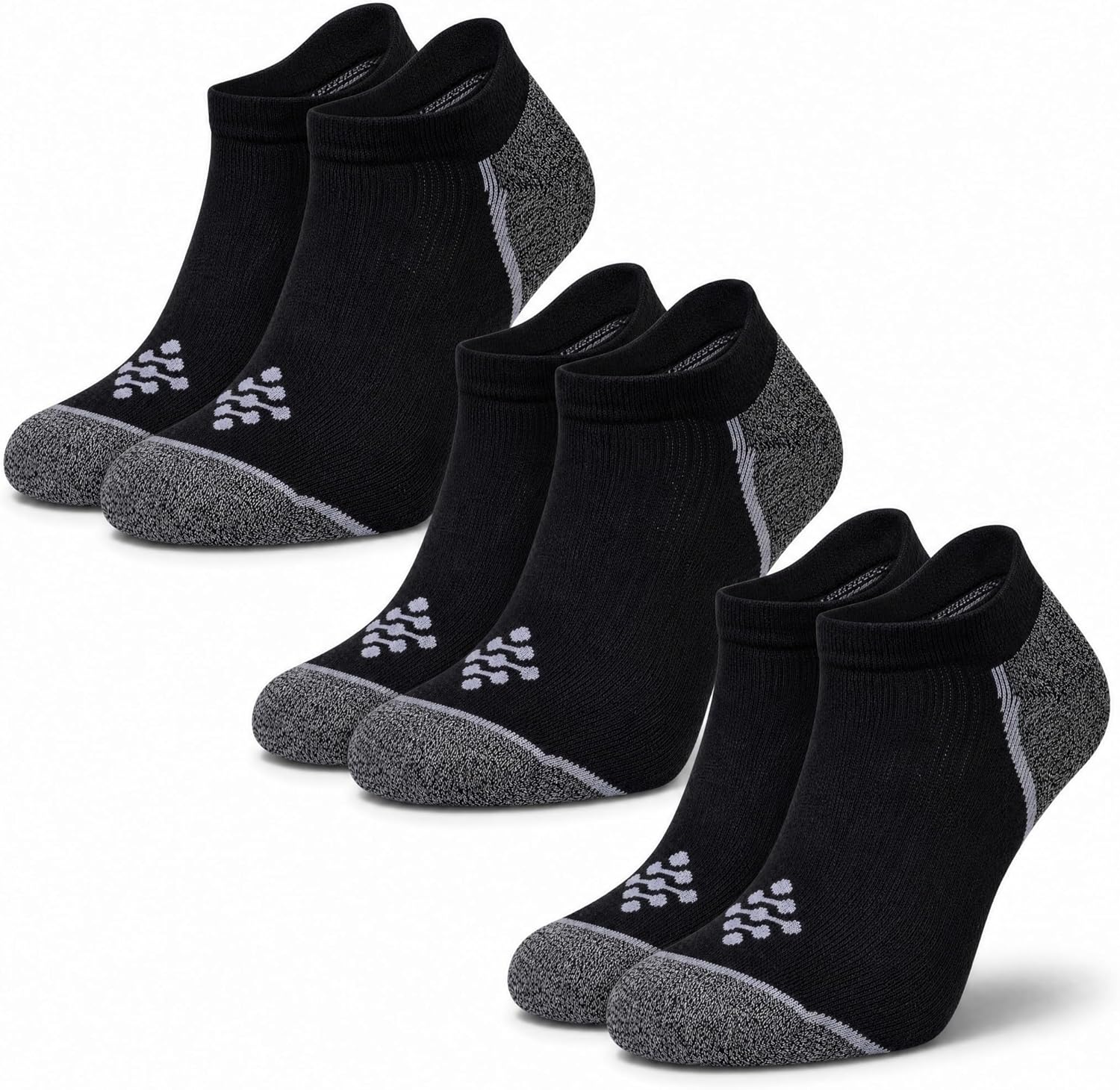 True Energy Women's Ankle Socks, Sports Socks with Cushioned Comfort and Active Recovery, 3 Pairs