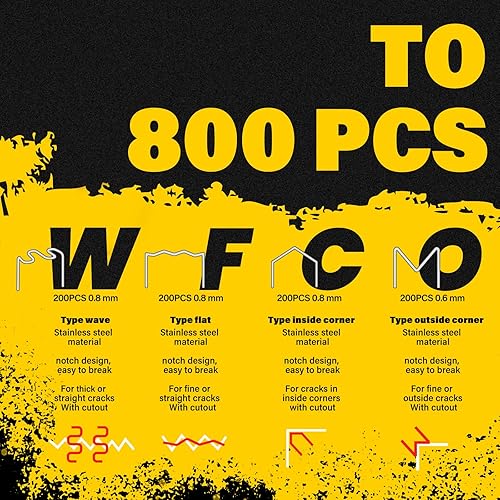 Miniatura 5 de Allturn Soldador de plástico de versión mejorada, kit de soldadura de plástico, kit de grapadora en caliente, 400 grapas, pistola de soldadura de