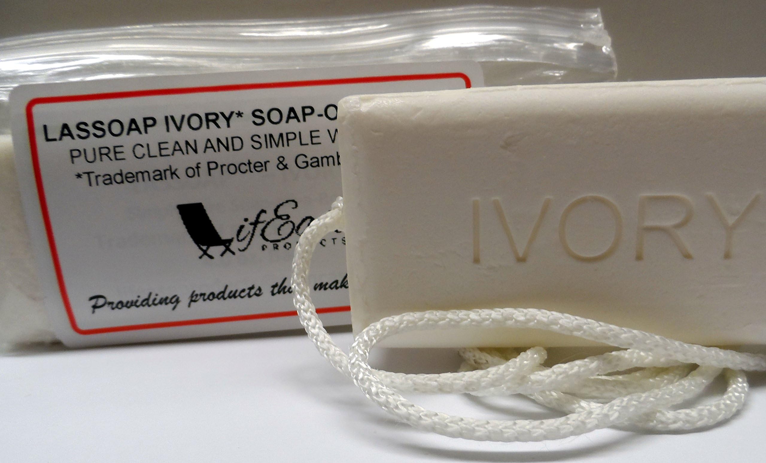3 Bars LASSOAP Ivory Aloe - Your Favorite Soap-on-a-Rope