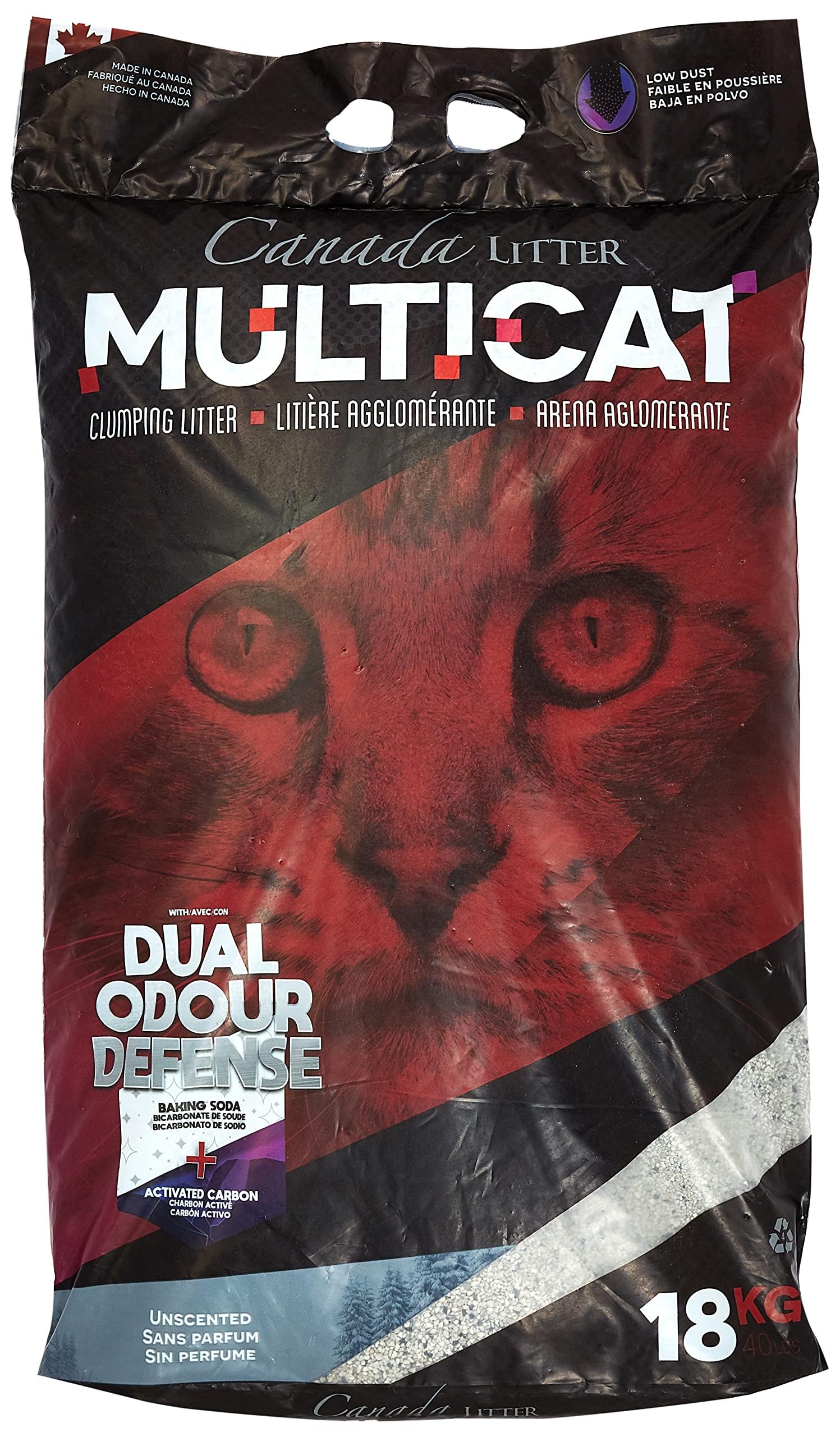 Multicat Dual Odour Defense Unscented, Grey