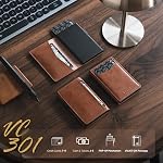 VULKIT Porte-carte Slim Wallet pour hommes Pop Up RFID Blocage de la conception minimaliste du portefeuille métallique jusqu'à 11 Cartes
