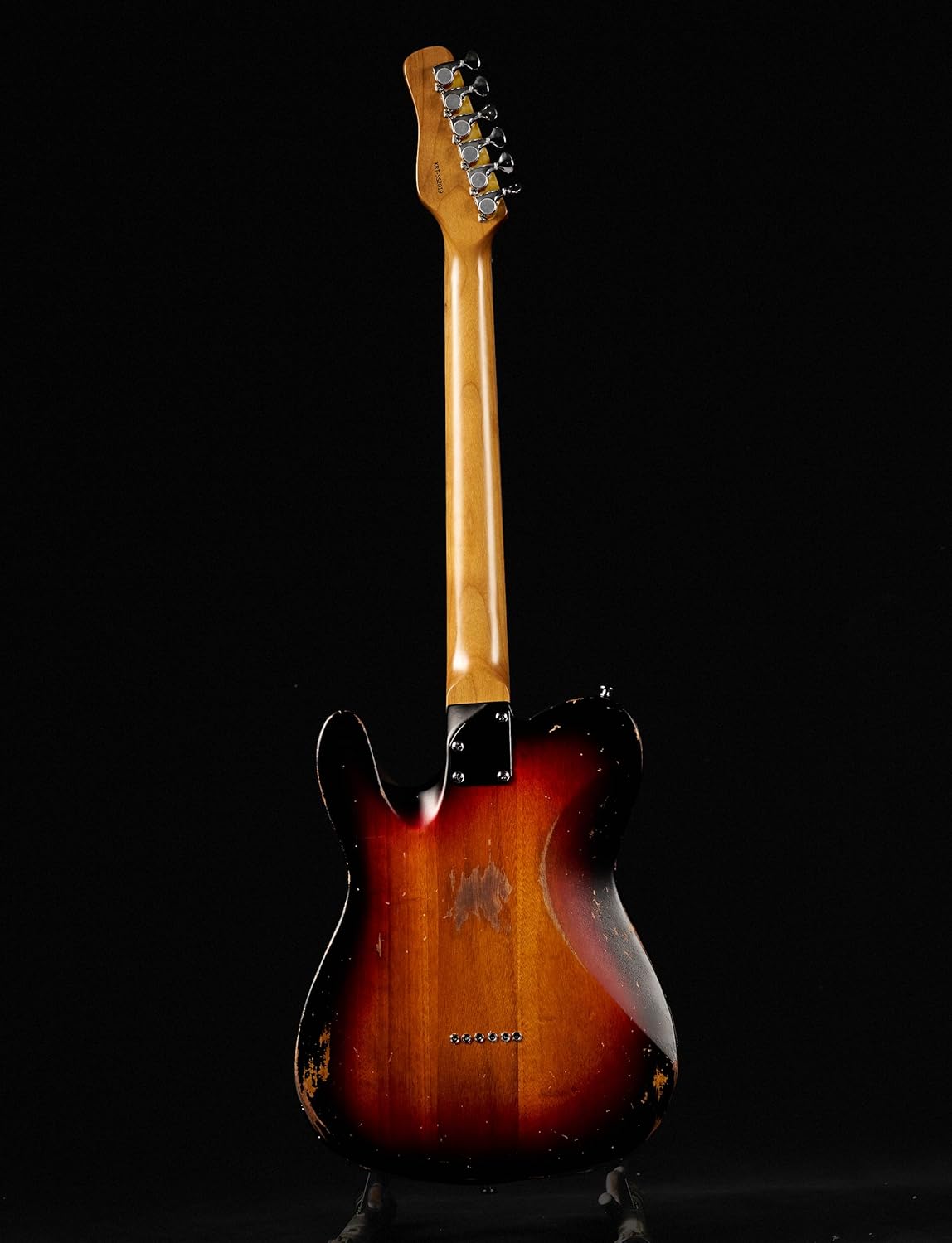 KGD Relic Electric Guitar Mahogany Body Carbonized Maple Neck Rosewood Fretboard 6-String Solidbody Electric Guitar S-S Pickupsbrass Barrel Saddle Bridge