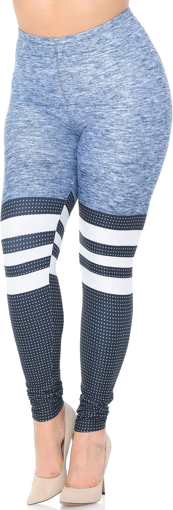 Creamy Soft Premium Women's Leggings Plus Size, High Rise, Stretchy & Breathable, Comfortable Fit - by USA Fashion™