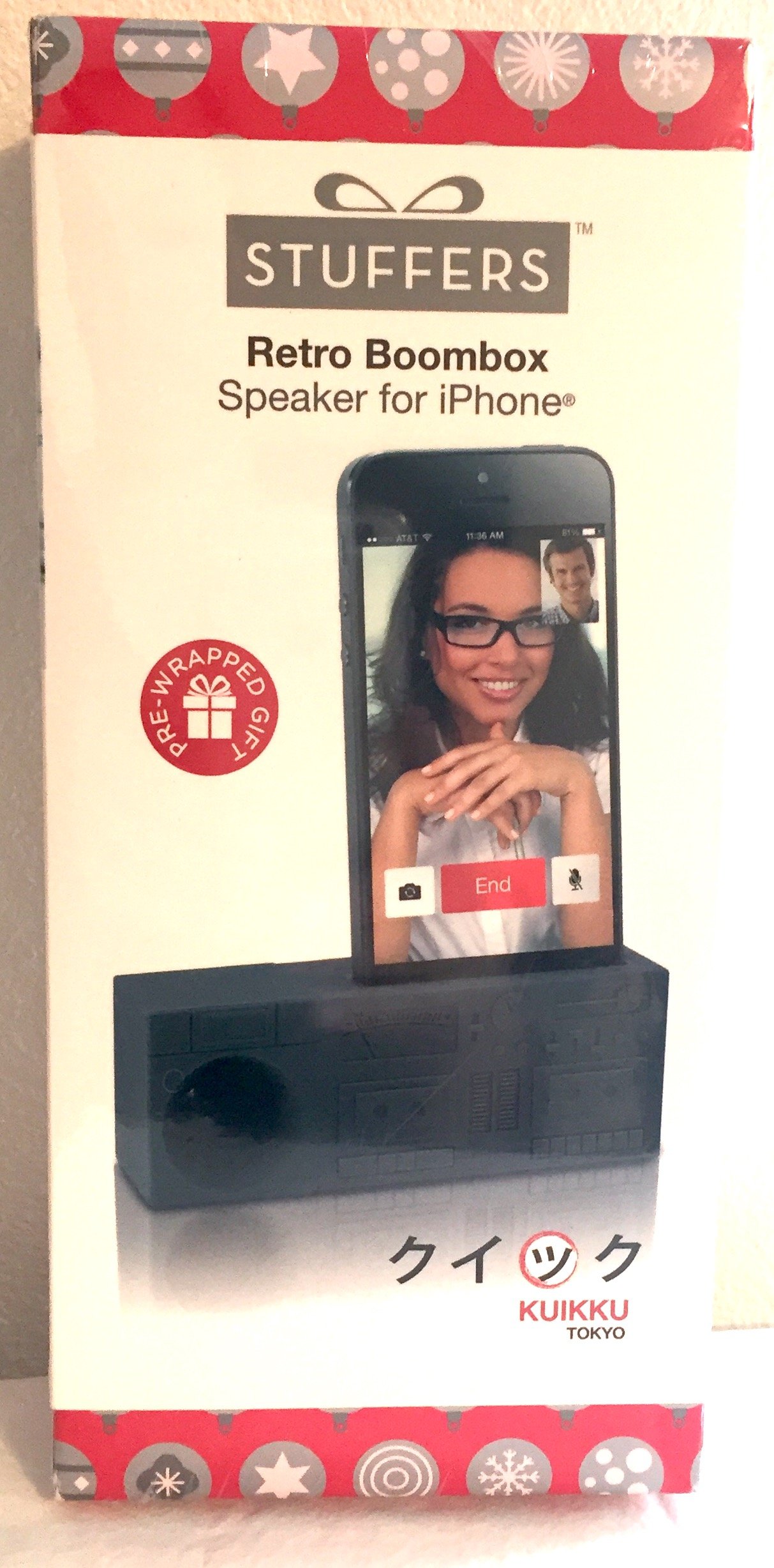 Retro Boombox Speaker for IPhone in Gray