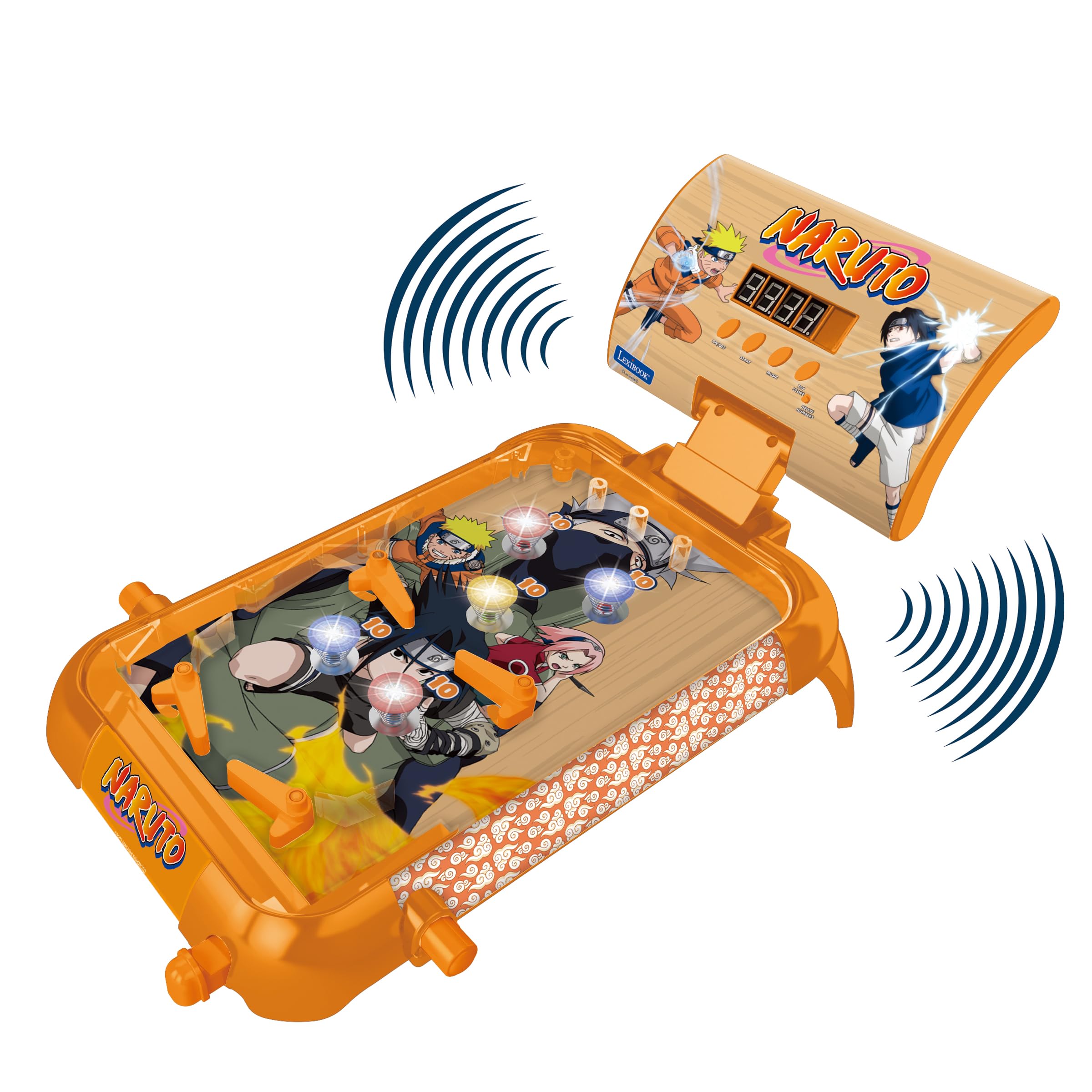 Lexibook, Naruto Flipper Électronique, JG610NALXB | Écran LCD, Sons et effets lumineux, Orange