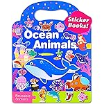 Benresive Reusable Sticker Books for Kids 2-4, Sticker Books for Toddlers 1-3 2-4, Toddler Travel Toys Activities Crafts Gifts - Ocean