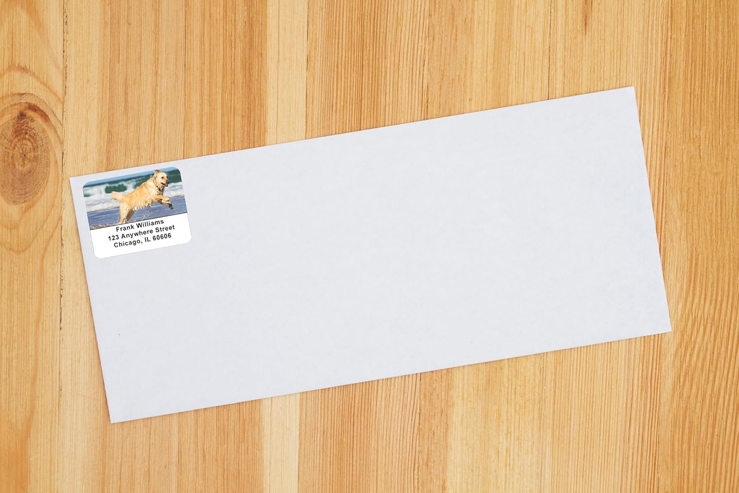 Golden Retrievers On The Beach Address Labels