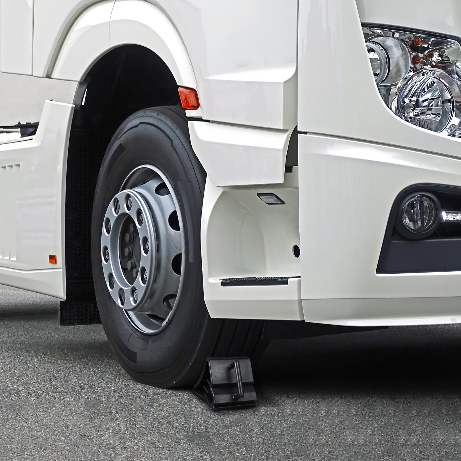 4 Stück Reifenkeile Radkeile mit Rutschfester Rillenoberfläche Strapazierfähiges Material für Auto Motorrad Wohnwagen und Kleintransporter