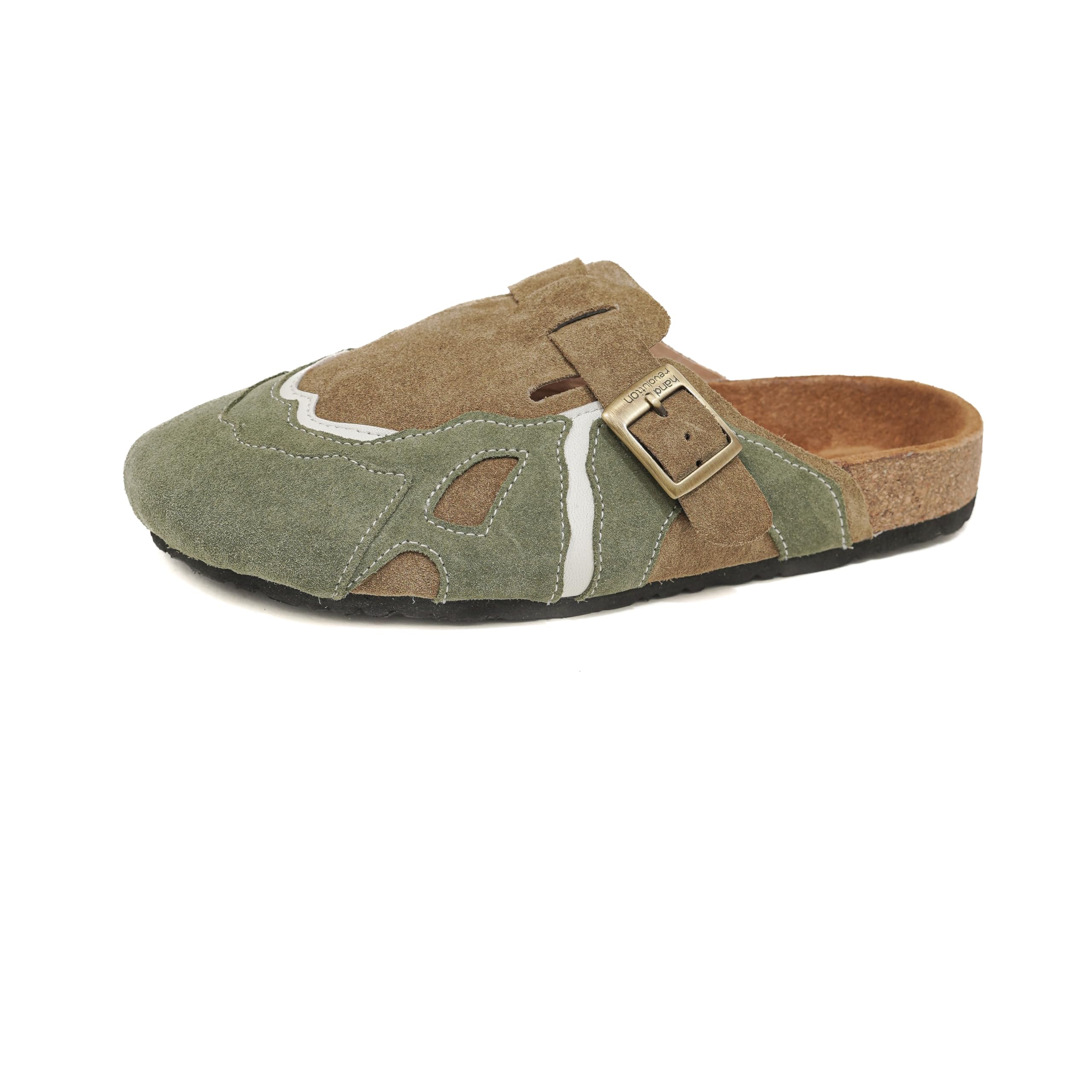 Retro Xstream Men’s Leather Buckle Mule Sandals | Closed Toe Cork Footbed Clogs | Premium Comfort Casual Footwear | Sizes 6-12-image-33