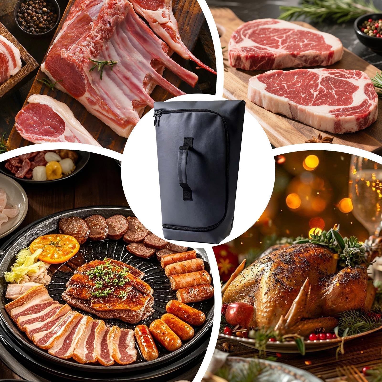 Fleischdecke zum Grillen - Offenes Design zum Ausruhen von Fleisch - Ideal für große Schnitte Rindfleisch Schweinefleisch - Perfekt für Camping Geburtstage Weihnachten und Gartenpartys