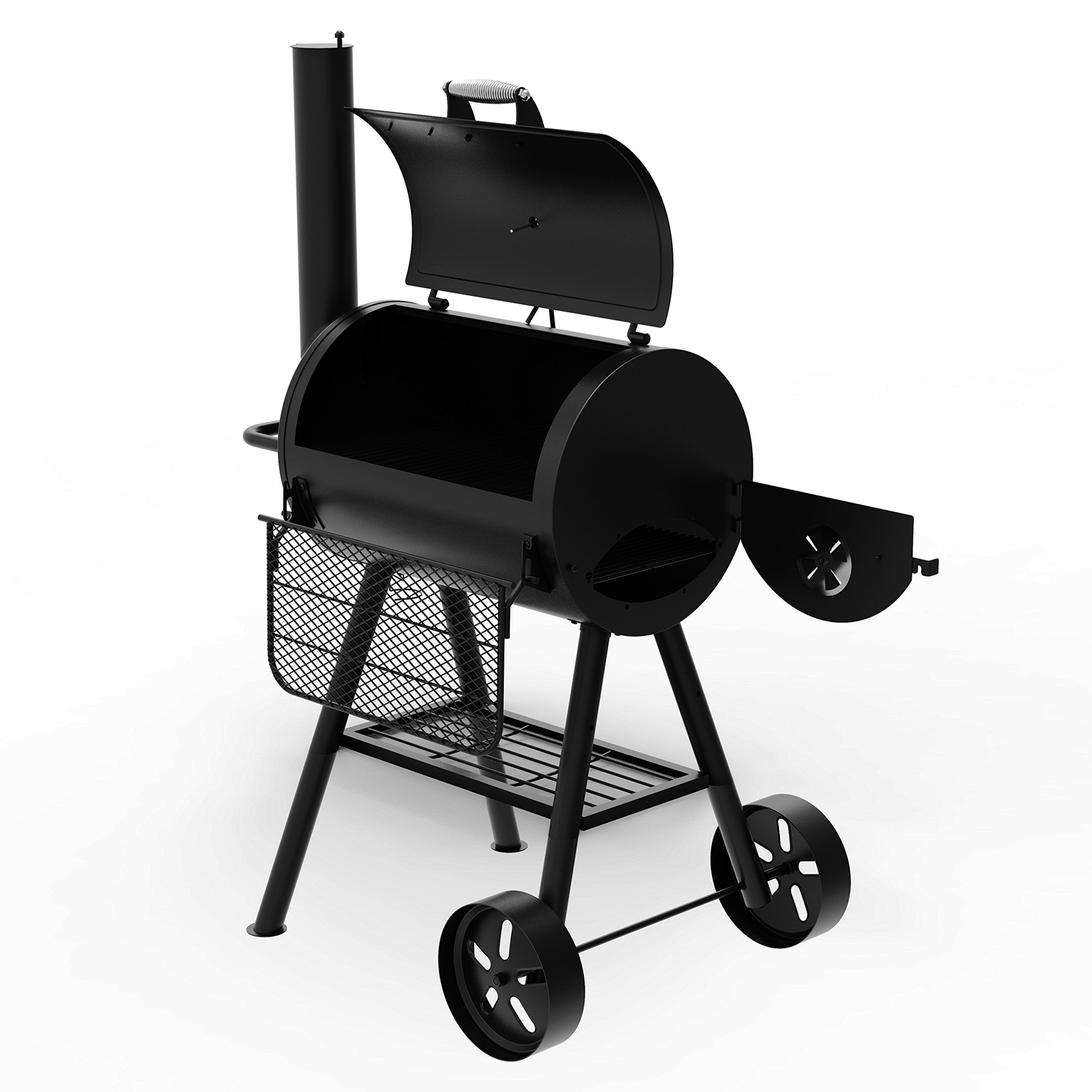 Amazon.com : Dyna-Glo Signature Series DGSS443CB-D Heavy-Duty Compact Barrel  Charcoal Grill, Black powder coat : Patio, Lawn u0026 Garden