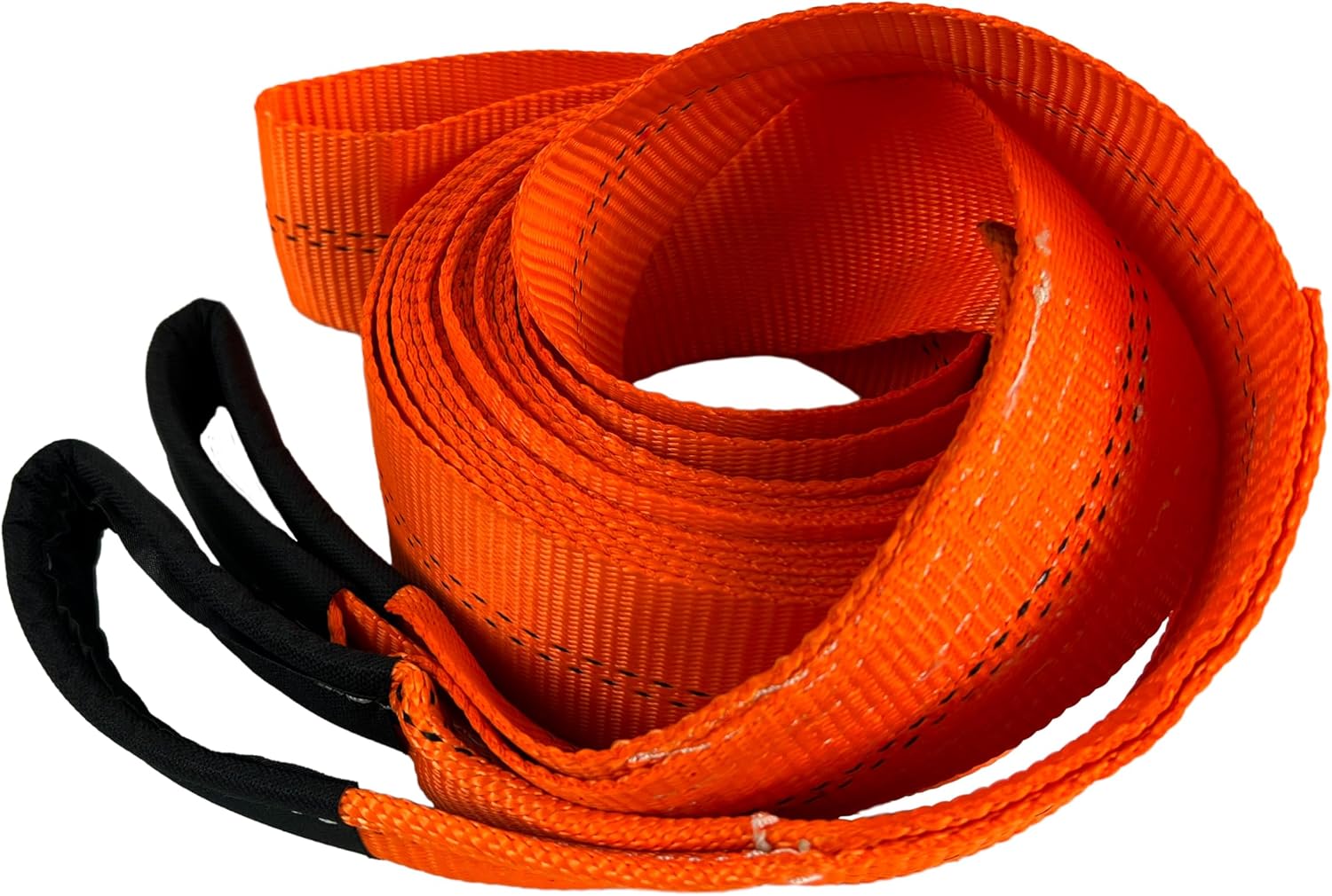 Heavy-Duty Tow Strap - 30,000lbs Capacity, Weather-Resistant Polyester, Versatile and Reliable (Orange, 3INX30FT)