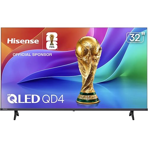 Hisense 32" inch QD4 Series Hi-QLED HD Smart VIDAA TV (32QD4SV, 2026 NEW) – Hi-QLED Color, DTS Virtual:X Sound, VIDAA Smart OS, Works with Alexa, AirPlay & HomeKit