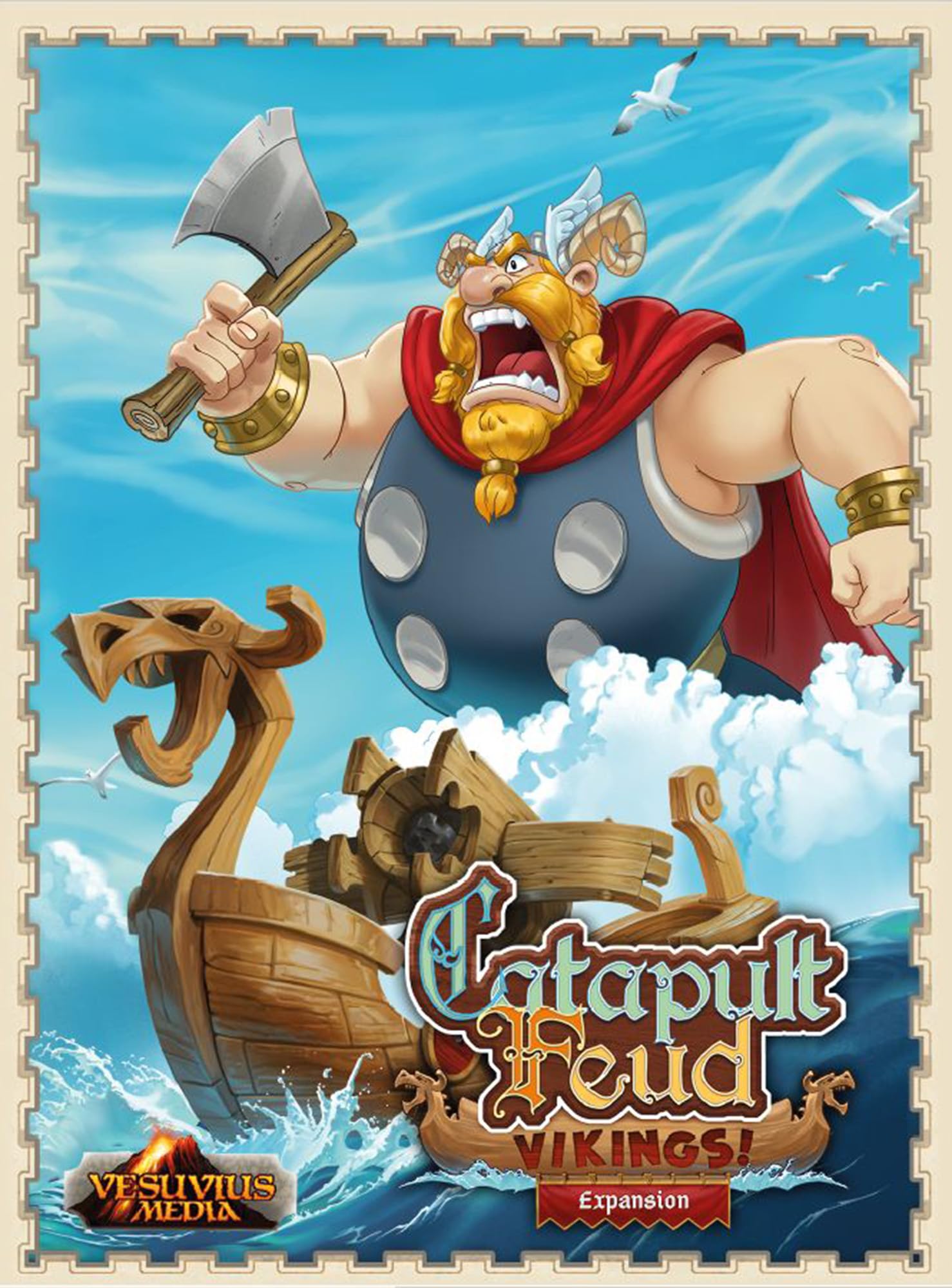Vesuvius Media | Catapult Feud Vikings Expansion | Board Game Expansion | 2+ Players | 20-30 Minutes