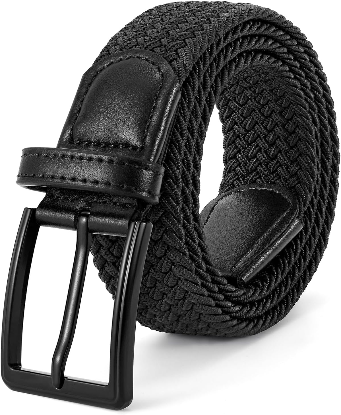 BELTROAD Elastic Braided Belt Mens Golf Belts No-Hole Design Lightweight Breathable Woven Stretch Belt for Golf Casual