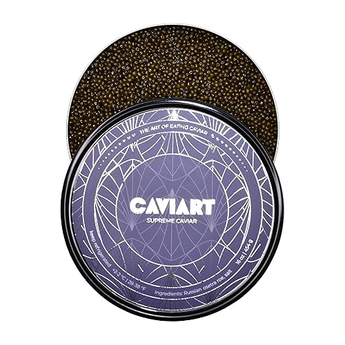 Caviart Supreme Caviar de esturión de diamante (ruso), calidad premium, 16 oz | 16.01 oz
